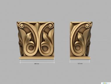 Chapiters (Simple capital in Russian style, KP_0622) 3D models for cnc